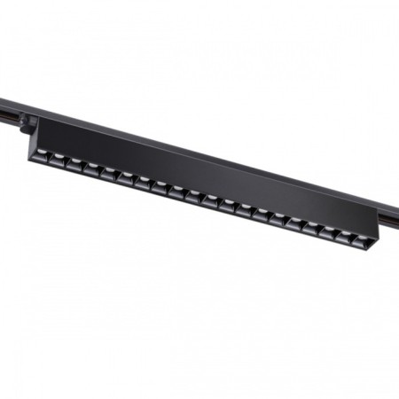 Snow -shaped single -phase three -core LED Novotech. Iter, 30W, LED, 66x580x36 mm, black color
