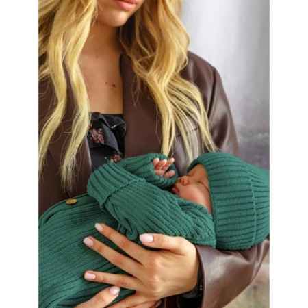 Knitted Knot Killed with a cap Amarobaby Pure Love Tot, height 56 ​​cm, green color-9