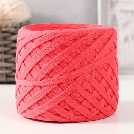 Knitted yarn "Ribbon" 85m/170 ± 5 g (coral)