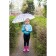 Herbera umbrella, semi-automatic, with whistle, r = 41cm, purple color