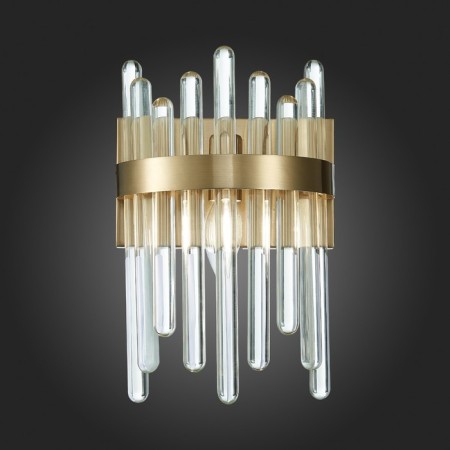 Sconces st. SL1167.301.01. Tellurio. 1x40 W, E14, 14x31 cm, brass color-2