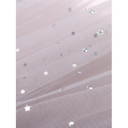 Children's skirt kaftan "stars" gray, length 30 cm-7
