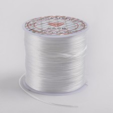 Silicone thread (elastic band), flat, l = 50 m, transparent