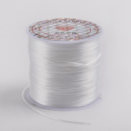Silicone thread (elastic band), flat, l = 50 m, transparent