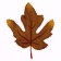 Decor "Autumn sheet" set of 15 pcs., Size 1 pc. - 9 × 11 × 0.2 cm, brown color