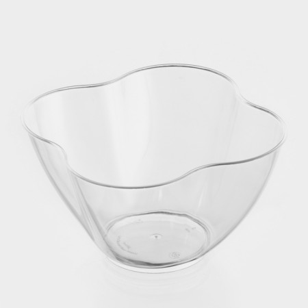Plastic disposable form for buffet “Flower”, 350 ml, transparent color-2