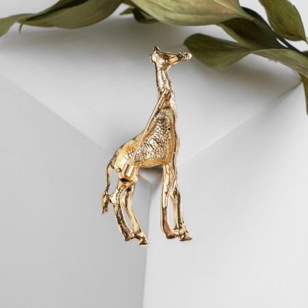 Brooch "Giraffe", colored in gold-1