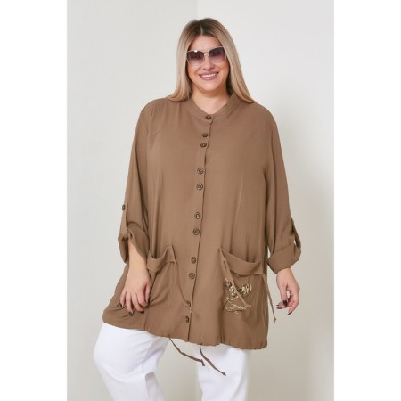 Women's tunic, size 60, khaki color