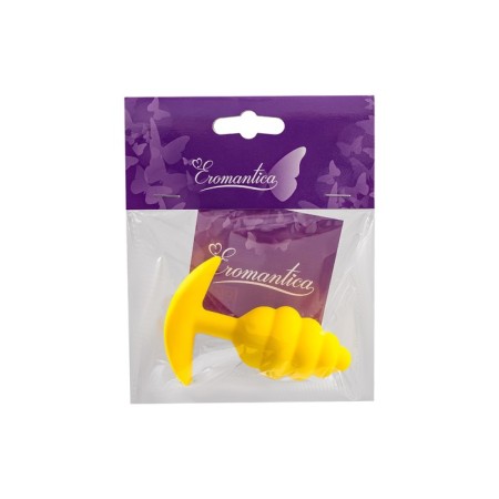 Anal plug Eromantica vikki, bee, silicone, 35x90 mm, yellow color-8