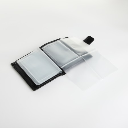 Male purse on magnet 3 in 1, department for auto documents, passports, black color-7