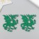 Glue -based Dragon Based Decor 5.5x6 cm, green set 2 pcs Foam Glitter