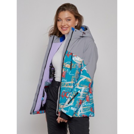 Ski jacket female winter, size 48, blue color-17