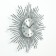 Wall clock, series: openwork, "rays", d-33 cm