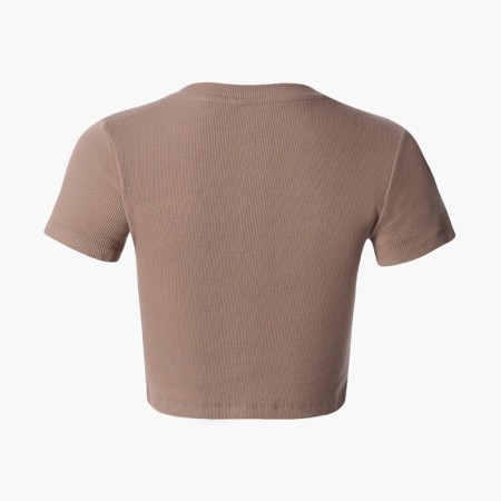 T -shirt female shortened, brown color, size 42 (s)-8