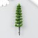 Artificial plant for creativity plastic "Pine" 2.5x9.2 cm