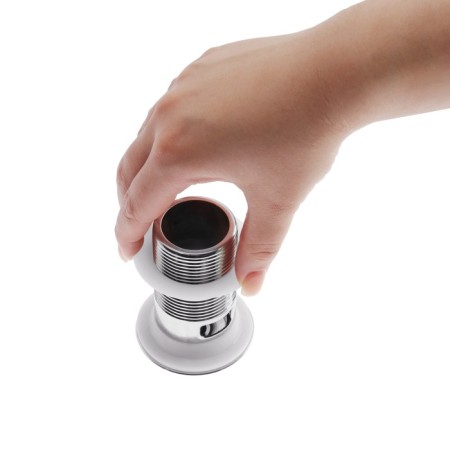 Bottom valve Zein BP1, 1 1/4 ", a small button, with overflow, for a shell, chrome-9