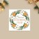 Cards-Mini "Happiness in the New Year", cotton 7 x 7 cm, New Year