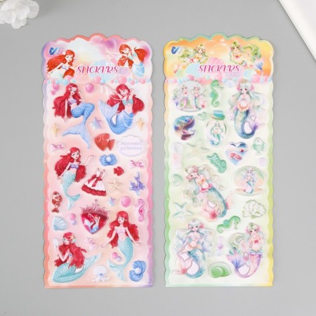 Plastic sticker "Mermaid Milashka" mix 25x12 cm-1
