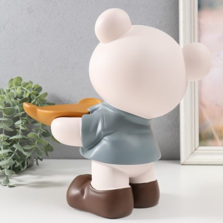 Polystone souvenir "Bear with a stand" 14x21x25 cm-3