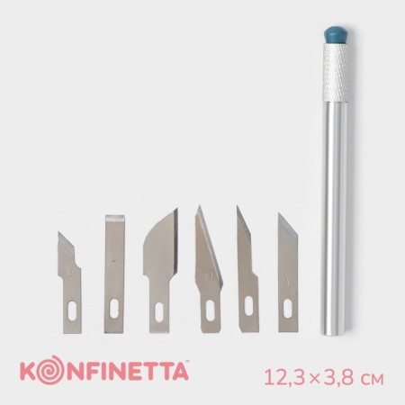 A set of confectionery tools for modeling Konfinetta, 7 items, stainless steel