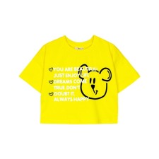 T -shirt for girls, height 98 cm, yellow color