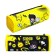 Penal soft, 1 compartment, quadro, 70 x 200 mm, Hatber "Vlad A4" silicone+textile, black/yellow npn_72252