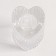Glass of glass per 1 candle "Heart. Column" Transparent d = 2 cm 5.5x4.8x5.3 cm