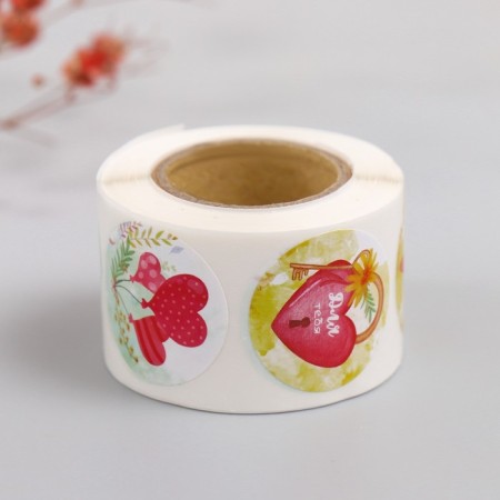 Stick Paper "Love" d = 2.5 cm 252 pcs in roll-4