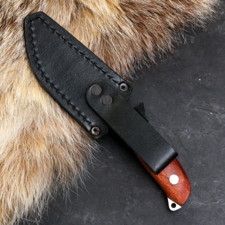Caucasian knife "Mushroom picker" with scabbard, steel - 65x13, handle - BU-3