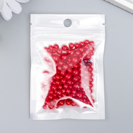Decor for creativity plastic "Balls. Reds" d = 3-8 mm, set 10 grams-2