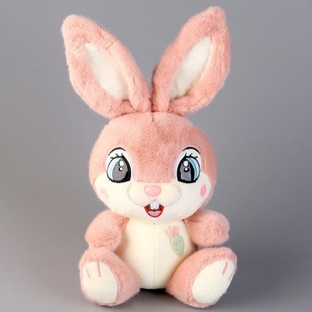 Soft toy "Bunny", 21 cm, pink