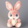 Soft toy "Bunny", 21 cm, pink