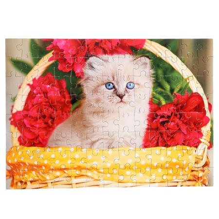 Puzzles "kitten in flowers No. 3", 104 elements-1