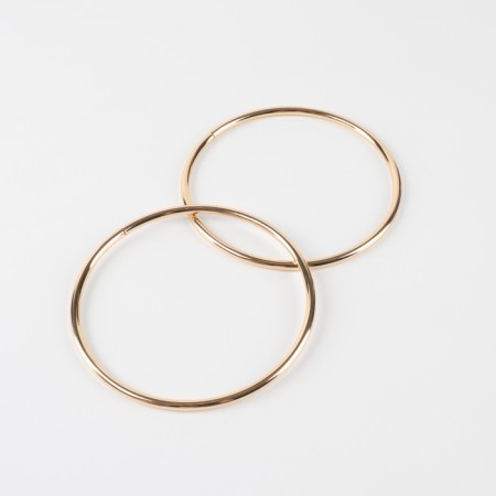 Pens for the bag "circle", metal, d = 10 cm, 2 pcs, gold color-1