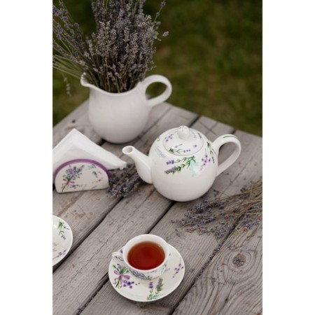 Kettle of porcelain tender "lavender", 800 ml, white color-9