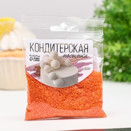 Sprinking sugar decorative sugar colored (orange) 50 g-1