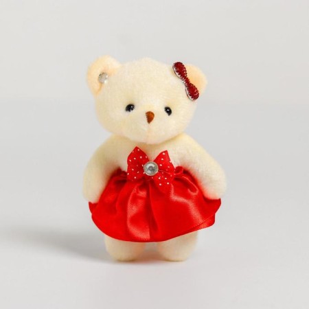 Soft toy "Bear", on a key fob, color mix-1