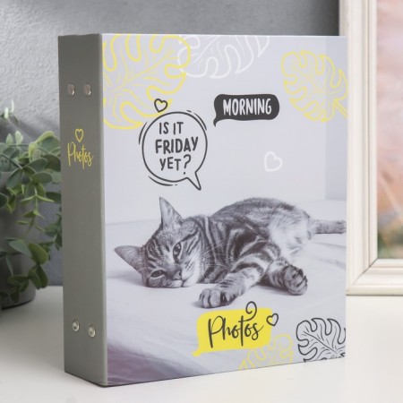 Photo album for 200 photos 10x15 cm, plastic. sheets "Fluffy Pets" Murrr
