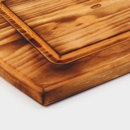 Groot board in firing with a bloodstream Wild Kitchen, 50 × 20-25 × 2.5 cm, a single cedar array-11
