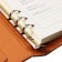 Organizer on the rings, A5 format, 90 sheets, line, with a knife, cover of the leather mix