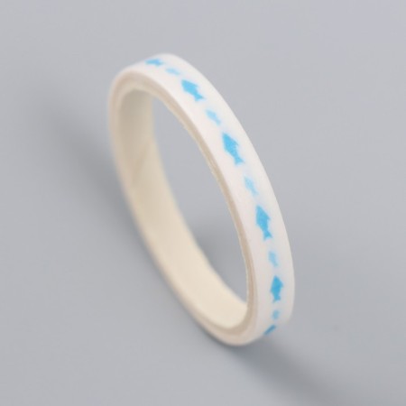 Adhesive tape Paper "Assorted drawings. Blue" set 10 pcs width 0.5 cm winding 2 m-3
