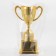 Cup 112, award figure, gold, plastic stand, 17.7 x 10.5 x 7.5 cm.