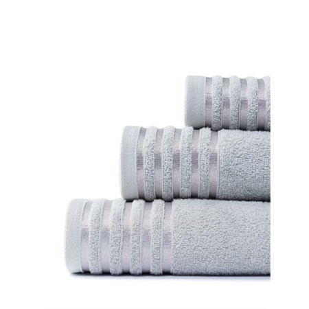 Terry towel Bio-Textiles "Ring", 380 gr, size 70x40 cm, color light gray-1