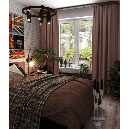 Curtain "Blackout", size 200x260 cm, color purple