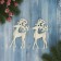 Jewelry decoration "Deer, openwork horns" (set 2 pcs) 5x13 cm, white