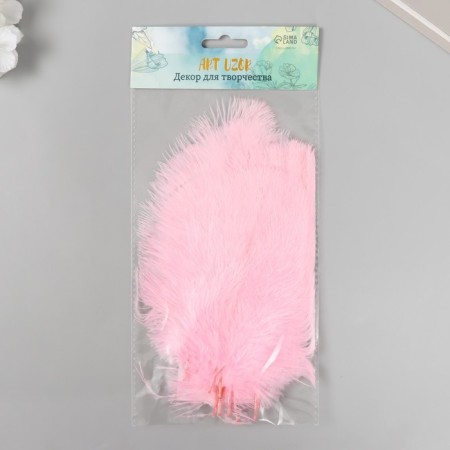 Decorative ostrich pen "Warm pink" h = 15-20 cm-2