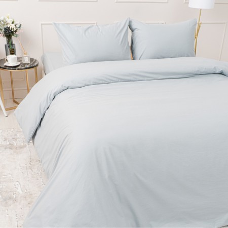 Ideason 1,5SP Set gray (under 145x215cm, naval 50x70cm 2pcs) Poplin 130g/m, HL100%-3