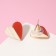 Earrings Assorted "Hearts" Nuturel, Beige-Red Color