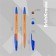 A set of ballpoint pens 4 pcs, Erichkrause, R-301 Stick Amber Node 0.7 mm, blue