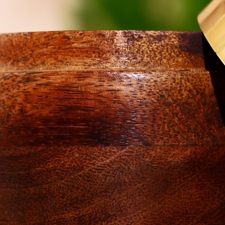 Wooden bowl 10 cm, with a lid-2